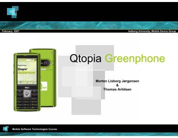 Qtopia Greenphone - Mobile Devices