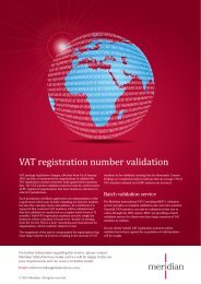 VAT registration number validation - Meridian Global Services