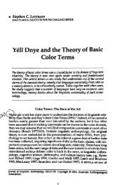 Yeli Dnye and the Theory of Basic Color Terms - Anthropology