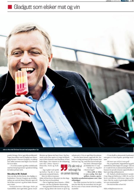 Finansavisen 24.03.2012 - "Kjell Johnsen - ny ... - Narum Gruppen