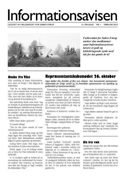 Info-avisen nr. 1. februar 2010.pub - Faellesraad-Sabro-Faarup
