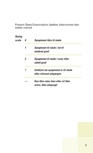 Present State Examination - Psykiater.nu