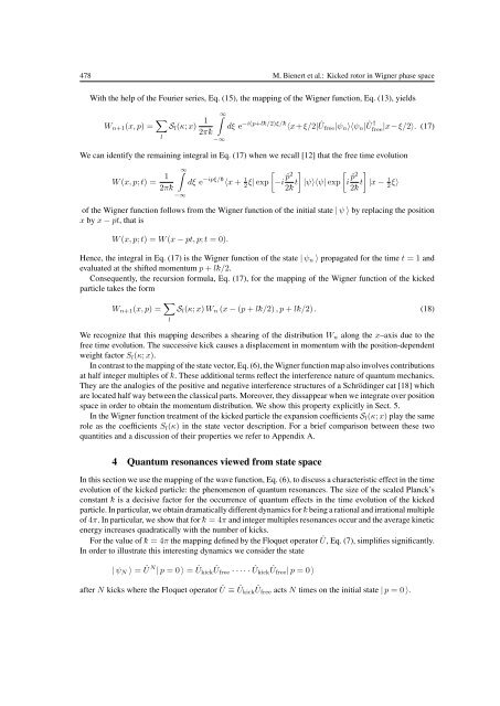 Kicked rotor in Wigner phase space - The University of Texas at Austin