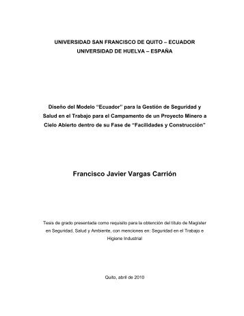 Francisco Javier Vargas Carrión - Repositorio Digital USFQ ...