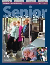 San Luis Obispo County Senior Information Guide 2012-2013