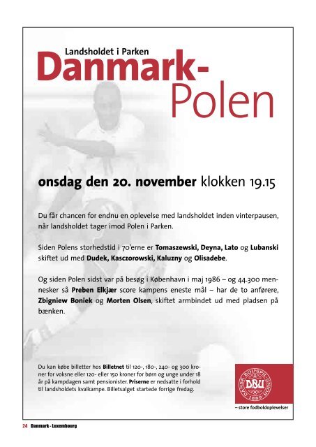 Danmark - Luxembourg - DBU