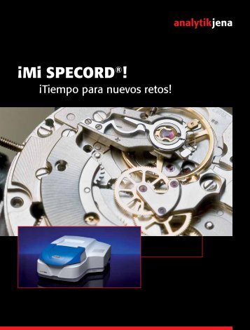 ¡mi SPECORD®! ¡asegura resultados de ... - Analytik Jena AG