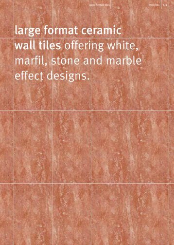 Large format wall tiles - CMS