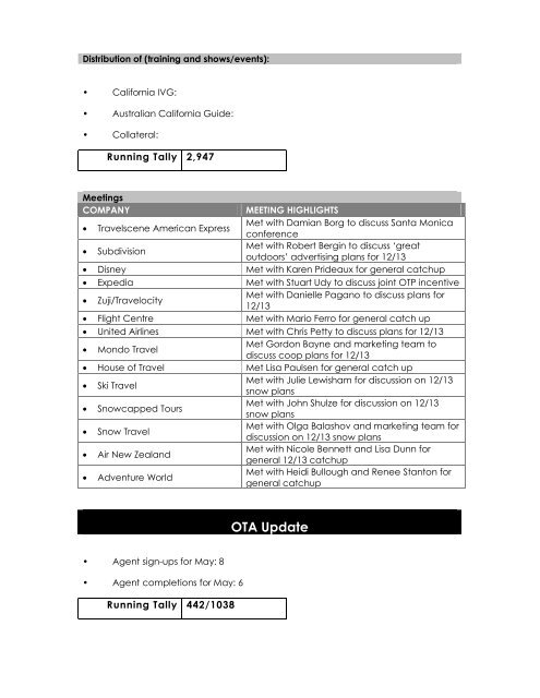 Australia and New Zealand Report May 2012