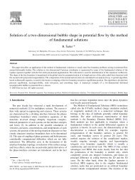 Solution of a two-dimensional bubble shape in potential flow by the ...