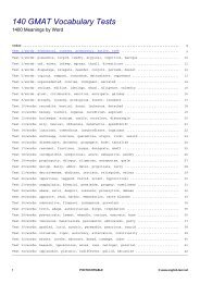 GMAT Vocabulary Tests (Meaning by Word) - English-Test.net
