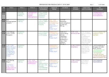 PROGRAM FOR FREDAG DEN 5. JUNI 2009 - Roskilde Dyrskue