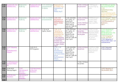 PROGRAM FOR FREDAG DEN 5. JUNI 2009 - Roskilde Dyrskue