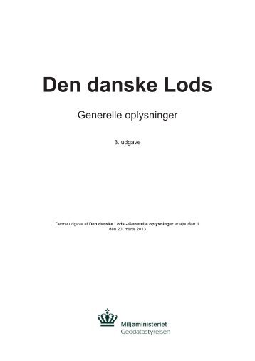 Den danske Lods - Generelle oplysninger - Kort