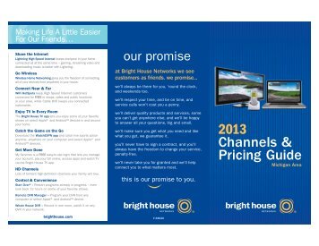 2013 Channels & Pricing Guide - Bright House Networks