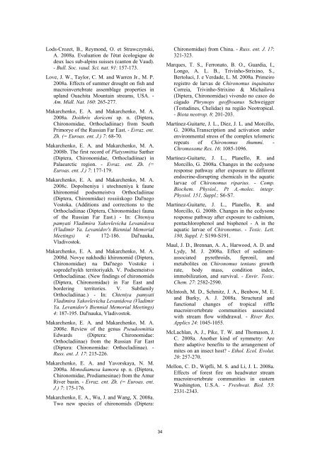 Chironomus newsletter on Chironomidae research 22