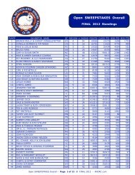 Open SWEEPSTAKES Overall