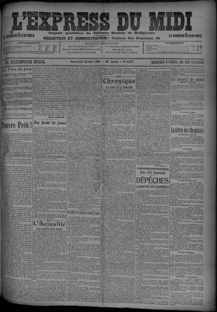 22 octobre 1910 - Bibliothèque de Toulouse