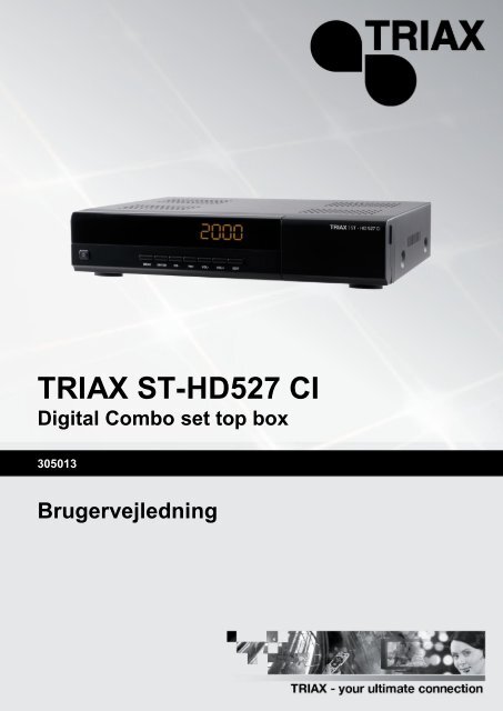 TRIAX ST-HD527 CI Digital Combo set top box Brugervejledning