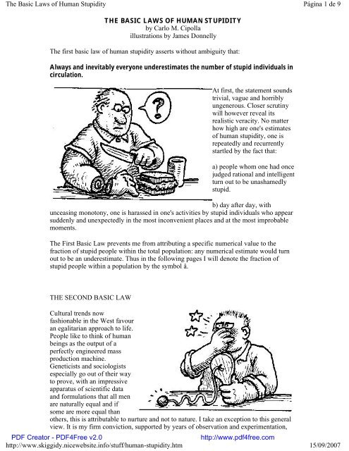 the basic laws of human stupidity by carlo cipolla