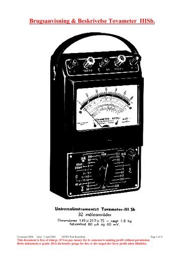 Tovameter III Sb