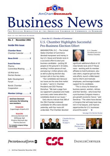 U.S. Chamber Highlights Successful Pro-Business Election Effort