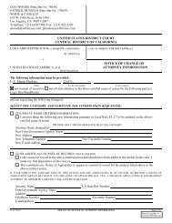 Notice of Change on Attorney Information - The DADT Digital Archive