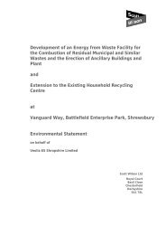 Development of an Energy from Waste Facility for - Shropshire Council