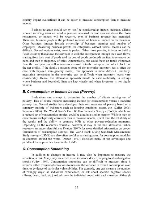 Impact Evaluation for Microfinance: Review of Methodological Issues