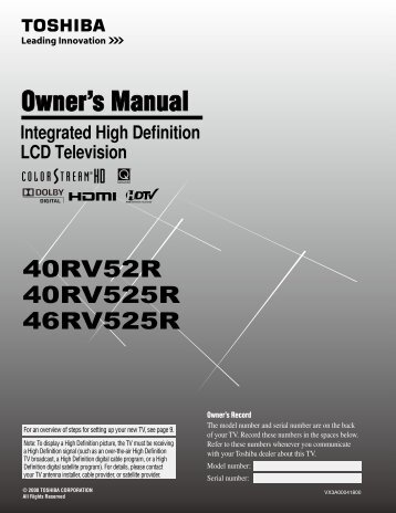 Toshiba 40RV525R PDF Manual - static.highspeedb...