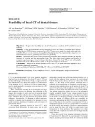 Feasibility of local CT of dental tissues - Dentomaxillofacial Radiology