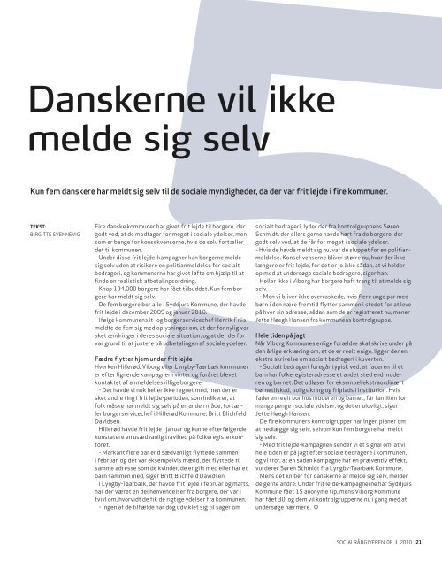 Socialrådgiveren nr. 8-2010 - Dansk Socialrådgiverforening