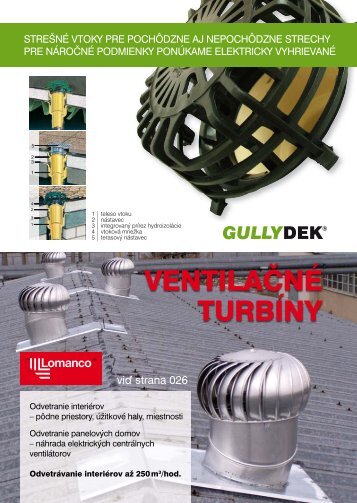 VENTILAČNÉ TURBÍNY - DEKTRADE