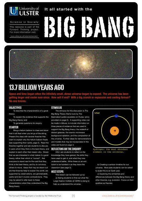 It all started with the big bang - University of Ulster