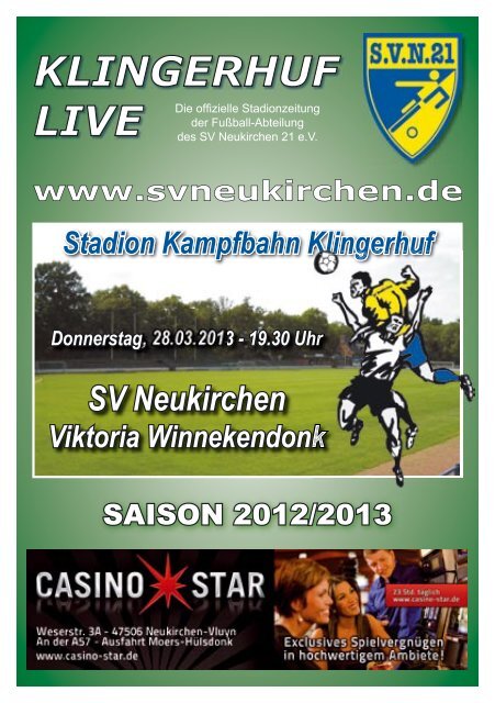 Stadionheft Nr.09 - SV Neukirchen - SV Neukirchen 21 e.V.