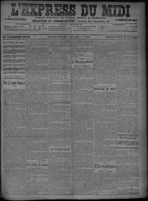 16 Mai 1909 - Bibliothèque de Toulouse