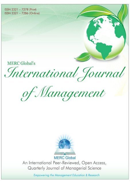 MERC Global's International Journal of Management