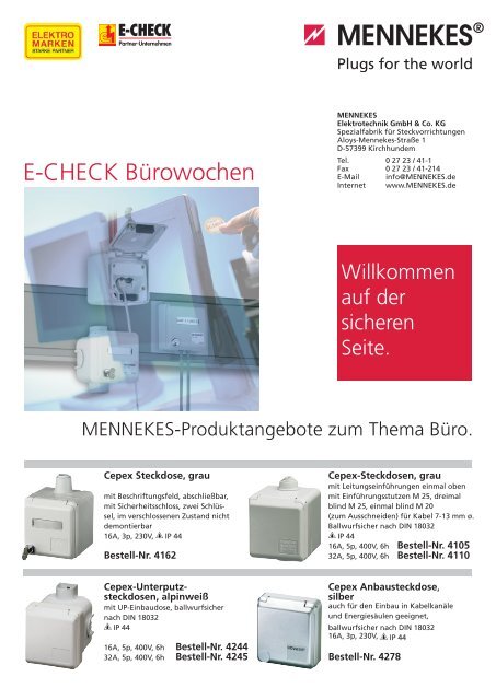 E-CHECK Bürowochen