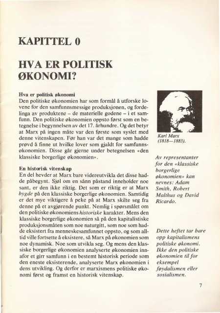 Kort innføring i marxisme – Politisk Økonomi - Radikal Front