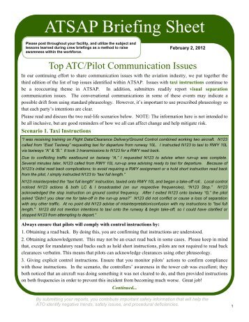 ATSAP Briefing Sheet (February 2, 2012).pub - Nnm Natca