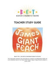 Peach Study Guide - Boston Children's Theatre