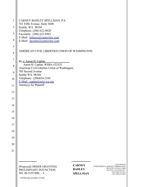 Proposed Order Granting Preliminary Injunction - The DADT Digital ...