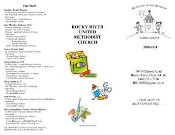 2010-2011 - Rocky River United Methodist Church
