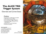 The ALICE TRD Trigger System - IRTG Heidelberg