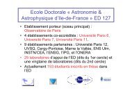 Ecole Doctorale « Astronomie & Astrophysique d'Ile-de-France » ED ...
