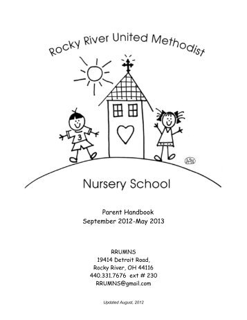 Nursery School Handbook - Rocky River United Methodist Church