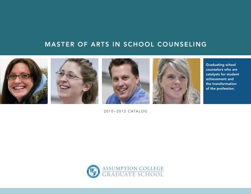 master of arts in school counseling - graduate studies at assumption ...