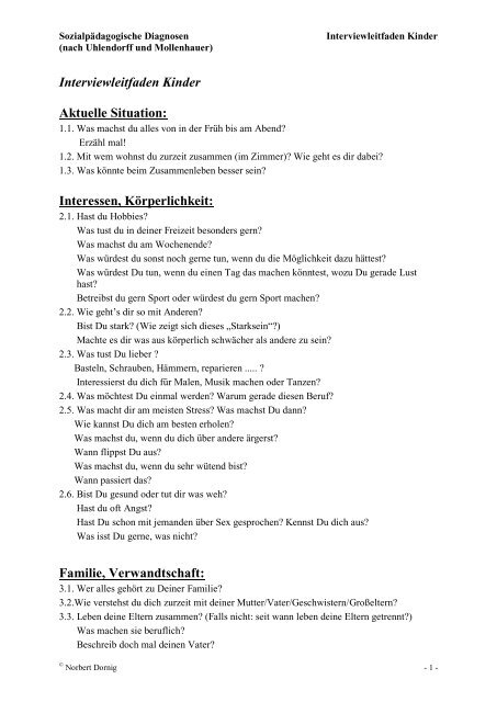 Interviewleitfaden Kinder Tele2