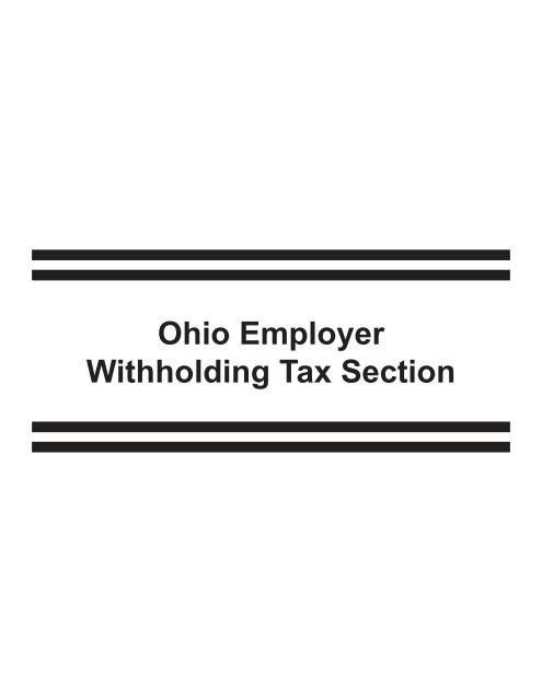 The Small Business Workshop - Ohio Department of Taxation - State ...