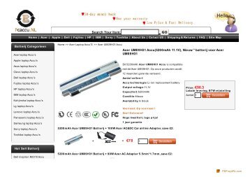 Acer UM09H31 Accu  http://www.pcaccu.nl